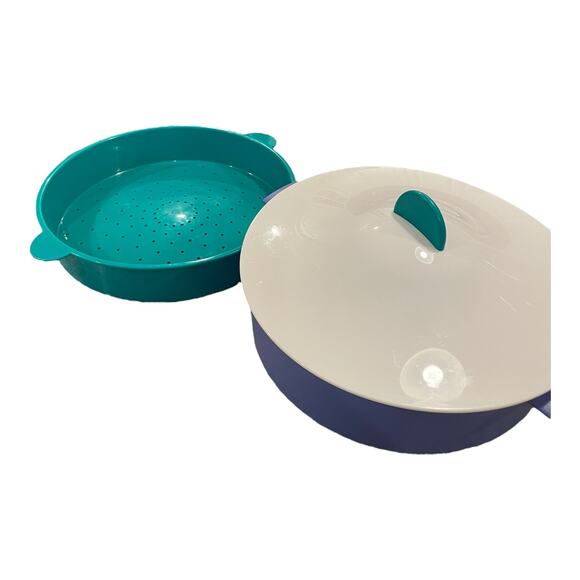 Tupperware Microsteamer Microwave Steamer Rice Veggies Cooker Large 3065A 3066A - Picture 7 of 9